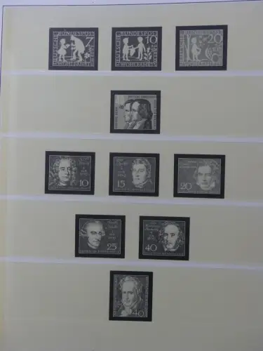 BRD Bund bis auf Posthorn ** und gestempelt komplet im Lindner Vordruck #LZ641