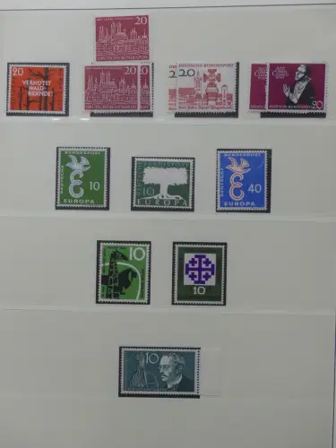 BRD Bund bis auf Posthorn ** und gestempelt komplet im Lindner Vordruck #LZ641