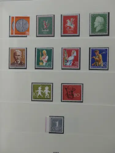 BRD Bund bis auf Posthorn ** und gestempelt komplet im Lindner Vordruck #LZ641