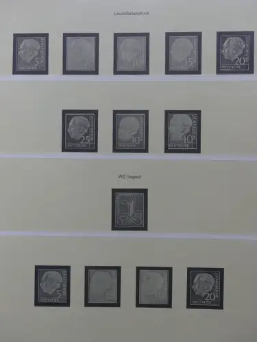 BRD Bund bis auf Posthorn ** und gestempelt komplet im Lindner Vordruck #LZ641