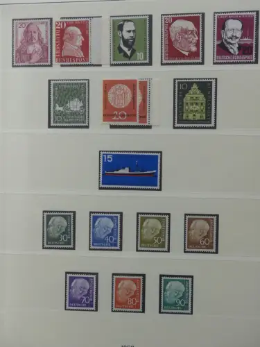 BRD Bund bis auf Posthorn ** und gestempelt komplet im Lindner Vordruck #LZ641