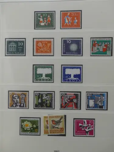 BRD Bund bis auf Posthorn ** und gestempelt komplet im Lindner Vordruck #LZ641