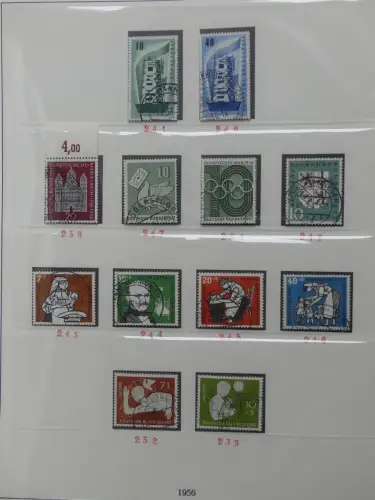 BRD Bund bis auf Posthorn ** und gestempelt komplet im Lindner Vordruck #LZ641