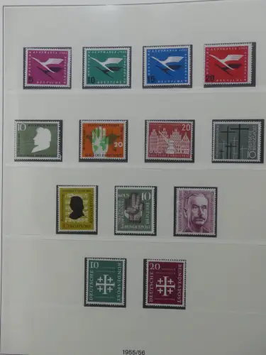 BRD Bund bis auf Posthorn ** und gestempelt komplet im Lindner Vordruck #LZ641