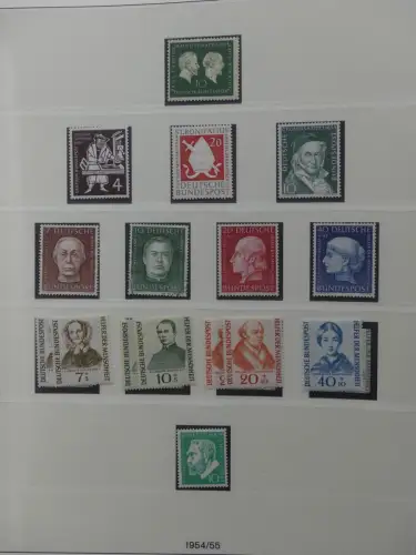 BRD Bund bis auf Posthorn ** und gestempelt komplet im Lindner Vordruck #LZ641
