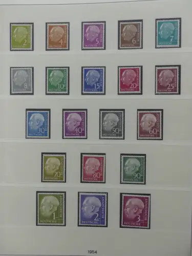 BRD Bund bis auf Posthorn ** und gestempelt komplet im Lindner Vordruck #LZ641