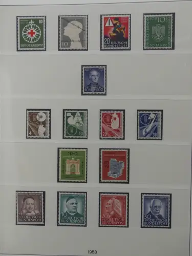 BRD Bund bis auf Posthorn ** und gestempelt komplet im Lindner Vordruck #LZ641