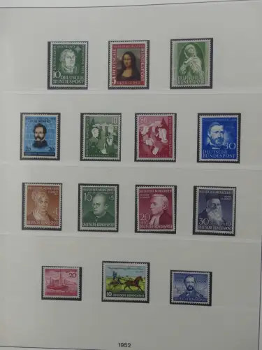 BRD Bund bis auf Posthorn ** und gestempelt komplet im Lindner Vordruck #LZ641