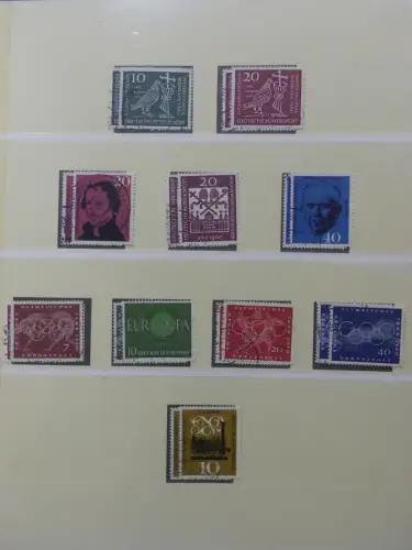 BRD Bund bis auf Posthorn ** und gestempelt komplet im Lindner Vordruck #LZ641