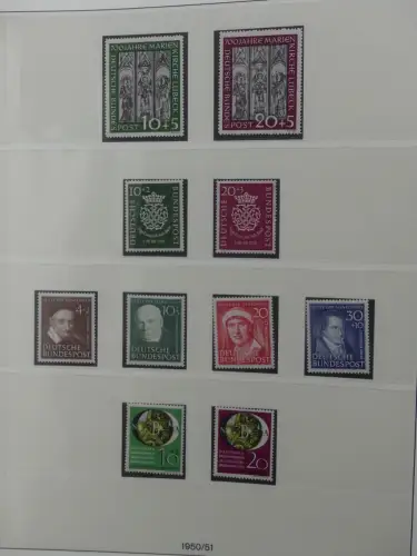 BRD Bund bis auf Posthorn ** und gestempelt komplet im Lindner Vordruck #LZ641