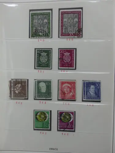 BRD Bund bis auf Posthorn ** und gestempelt komplet im Lindner Vordruck #LZ641