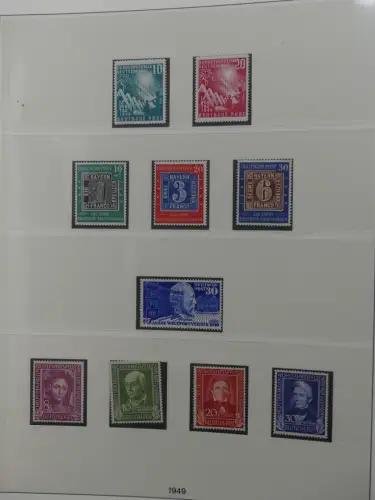 BRD Bund bis auf Posthorn ** und gestempelt komplet im Lindner Vordruck #LZ641