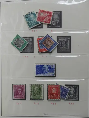 BRD Bund bis auf Posthorn ** und gestempelt komplet im Lindner Vordruck #LZ641