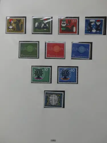 BRD Bund bis auf Posthorn ** und gestempelt komplet im Lindner Vordruck #LZ641