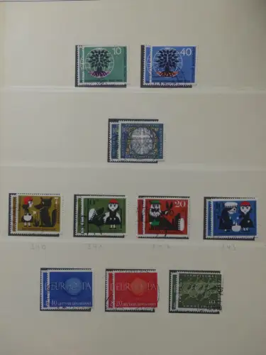 BRD Bund bis auf Posthorn ** und gestempelt komplet im Lindner Vordruck #LZ641