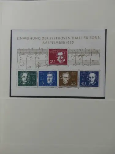 BRD Bund bis auf Posthorn ** und gestempelt komplet im Lindner Vordruck #LZ641