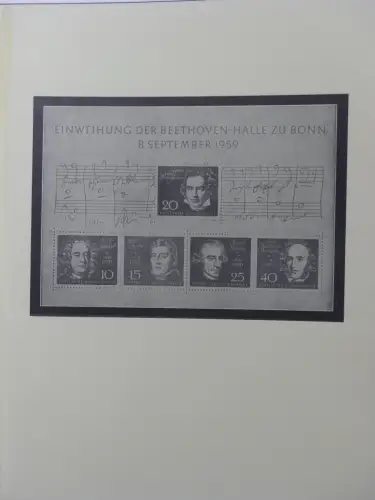 BRD Bund bis auf Posthorn ** und gestempelt komplet im Lindner Vordruck #LZ641