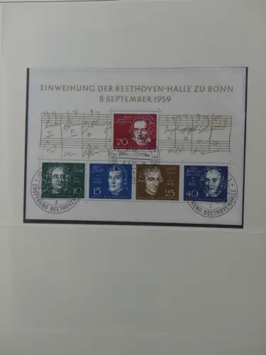 BRD Bund bis auf Posthorn ** und gestempelt komplet im Lindner Vordruck #LZ641