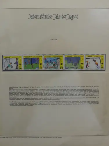 Motiv Internationales Jahr der Jugend in 2 Lindner Vordrucken #LZ938