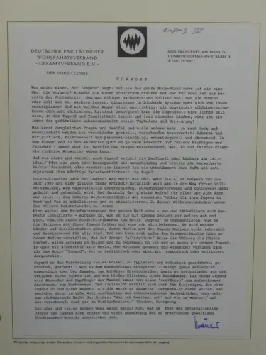 Motiv Internationales Jahr der Jugend in 2 Lindner Vordrucken #LZ938