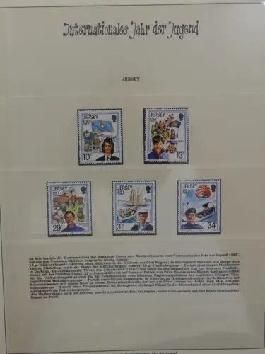 Motiv Internationales Jahr der Jugend in 2 Lindner Vordrucken #LZ938