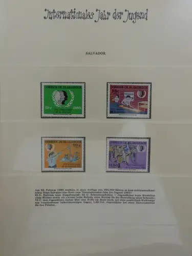 Motiv Internationales Jahr der Jugend in 2 Lindner Vordrucken #LZ938