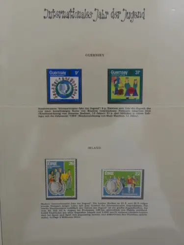 Motiv Internationales Jahr der Jugend in 2 Lindner Vordrucken #LZ938
