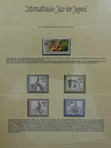 Motiv Internationales Jahr der Jugend in 2 Lindner Vordrucken #LZ938