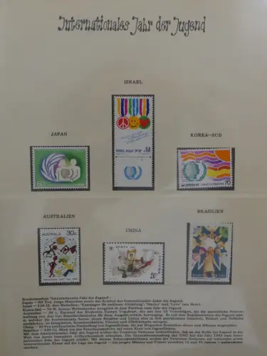 Motiv Internationales Jahr der Jugend in 2 Lindner Vordrucken #LZ938