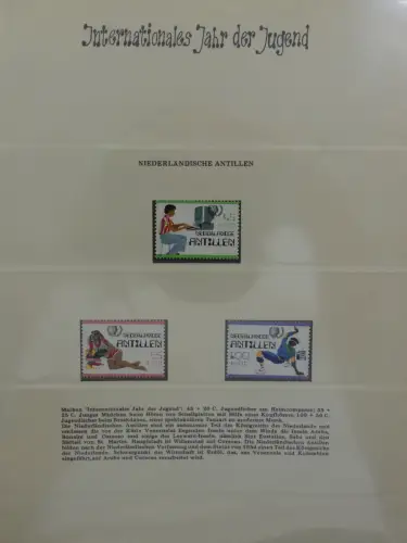 Motiv Internationales Jahr der Jugend in 2 Lindner Vordrucken #LZ938