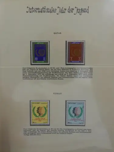 Motiv Internationales Jahr der Jugend in 2 Lindner Vordrucken #LZ938