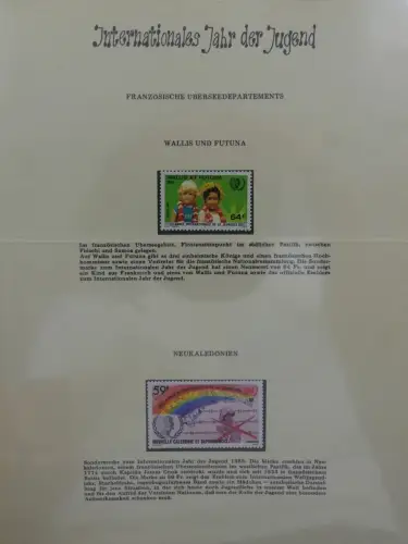 Motiv Internationales Jahr der Jugend in 2 Lindner Vordrucken #LZ938