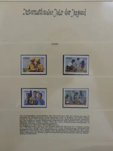 Motiv Internationales Jahr der Jugend in 2 Lindner Vordrucken #LZ938