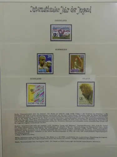 Motiv Internationales Jahr der Jugend in 2 Lindner Vordrucken #LZ938
