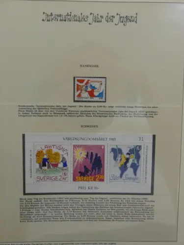 Motiv Internationales Jahr der Jugend in 2 Lindner Vordrucken #LZ938