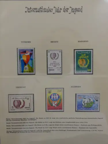 Motiv Internationales Jahr der Jugend in 2 Lindner Vordrucken #LZ938