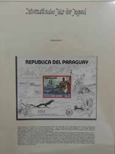 Motiv Internationales Jahr der Jugend in 2 Lindner Vordrucken #LZ938