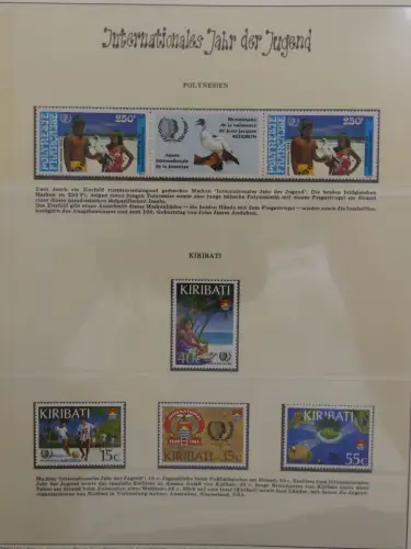 Motiv Internationales Jahr der Jugend in 2 Lindner Vordrucken #LZ938