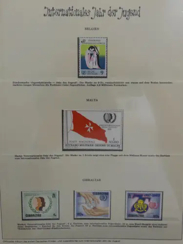 Motiv Internationales Jahr der Jugend in 2 Lindner Vordrucken #LZ938