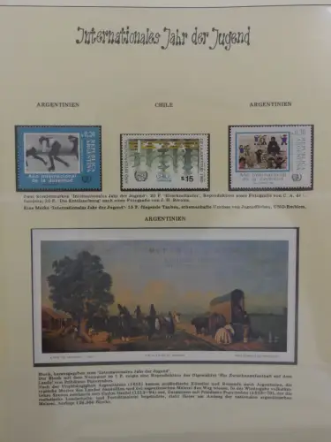 Motiv Internationales Jahr der Jugend in 2 Lindner Vordrucken #LZ938