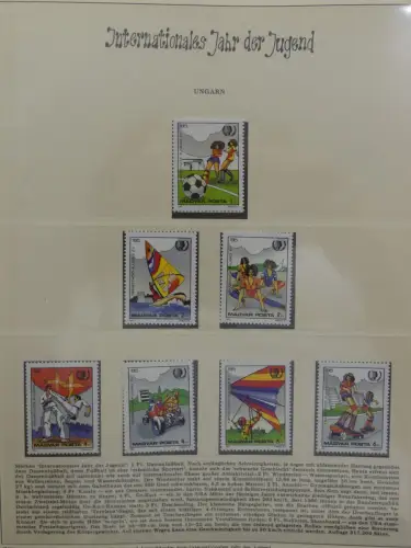 Motiv Internationales Jahr der Jugend in 2 Lindner Vordrucken #LZ938