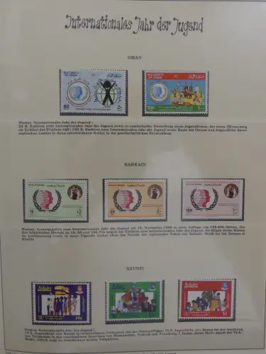 Motiv Internationales Jahr der Jugend in 2 Lindner Vordrucken #LZ938