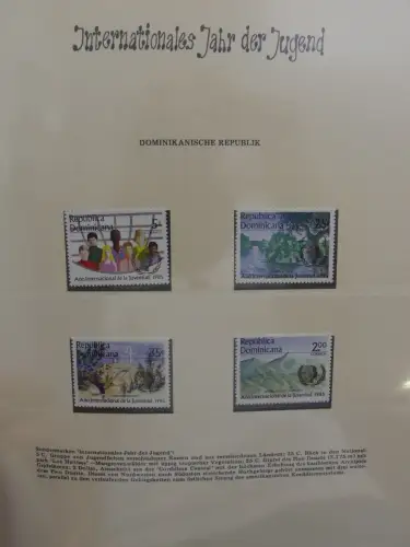 Motiv Internationales Jahr der Jugend in 2 Lindner Vordrucken #LZ938