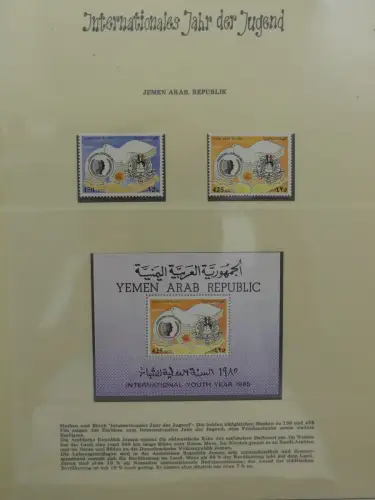 Motiv Internationales Jahr der Jugend in 2 Lindner Vordrucken #LZ938