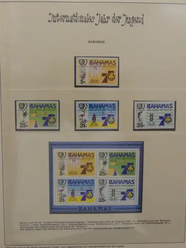 Motiv Internationales Jahr der Jugend in 2 Lindner Vordrucken #LZ938