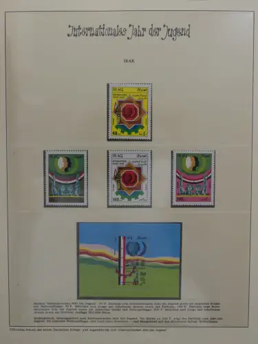 Motiv Internationales Jahr der Jugend in 2 Lindner Vordrucken #LZ938