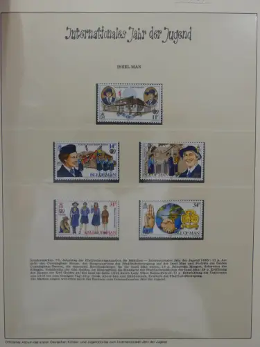 Motiv Internationales Jahr der Jugend in 2 Lindner Vordrucken #LZ938