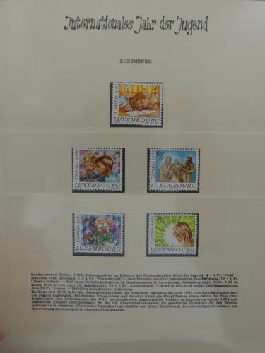 Motiv Internationales Jahr der Jugend in 2 Lindner Vordrucken #LZ938