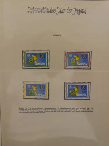 Motiv Internationales Jahr der Jugend in 2 Lindner Vordrucken #LZ938