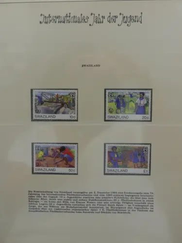 Motiv Internationales Jahr der Jugend in 2 Lindner Vordrucken #LZ938